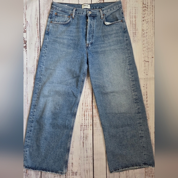 Agolde Ren Wide Leg Jeans in Disclosure Light Wash Relaxed Size 29 - Picture 2 of 10